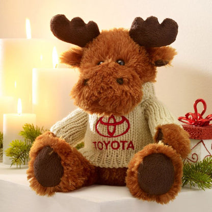 11" Morris Moose W/Hand Knit Embroidered Sweater