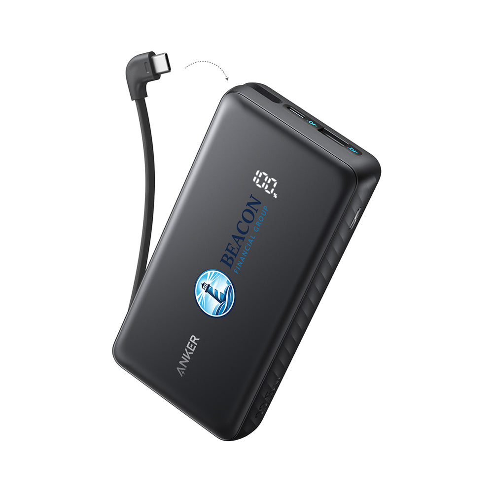 Anker® Zolo Power Bank (20k, 22.5w, Built-In Usb-C Cable)