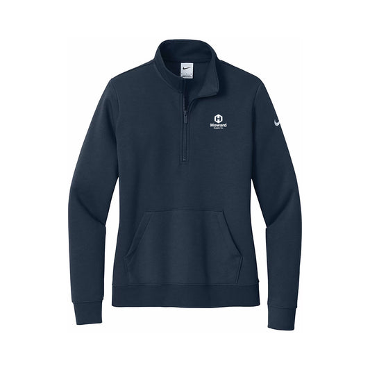 Nike Women's Club Fleece Sleeve Swoosh 1/2 Zip
